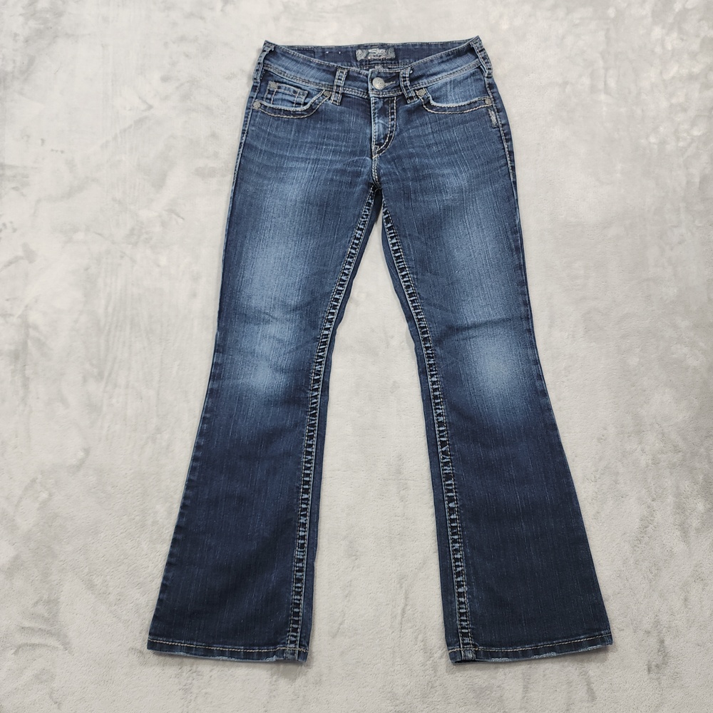 Silver Jeans Co Jeans Womens 28 Blue Suki Surplus Mid Rise Bootcut Stretch Denim